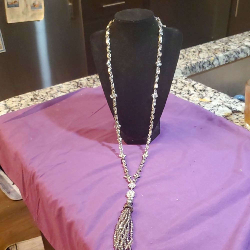 Sophia & Kate Elegant Silver Beaded Necklace